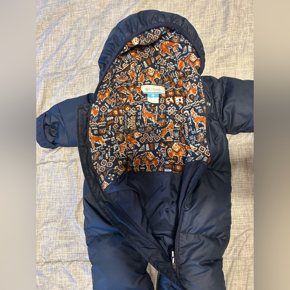 Columbia Navy Blue Infant Puffer Snowsuit - Picture 2 of 4